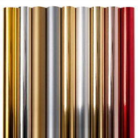 Rollo adhesivo de vinilo de PVC dorado y plateado mate, vinilo de corte de Color, decoración Exterior autoadhesiva para grabado, plotter de corte de ventanas