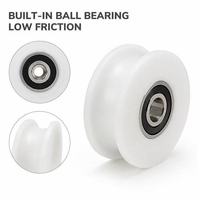 Rouleau rainuré en nylon POM blanc durable avec roulement à billes étanche pour un fonctionnement fluide dans les systèmes de convoyeurs et de rails