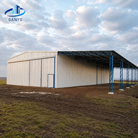 Structure en acier préfabriquée pour entrepôt agricole, destinée au stockage de céréales, d'aliments pour animaux, d'engrais et d'équipements agricoles