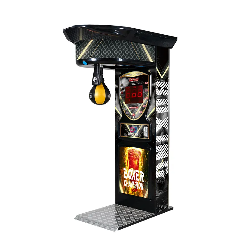 Black Black Gold Boxing Machine Punch Boxing Games Machine arcade box machine For Sale