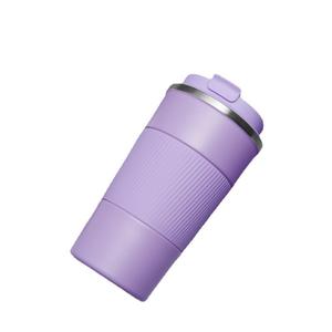 แก้วน้ำสแตนเลส 510 มล. แก้วกาแฟสุญญากาศแบบพกพา แก้วเดินทาง สีม่วงล้วน - Product Image 1