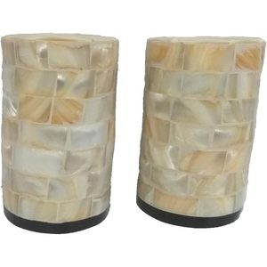 PARIJAT Artesanías Único Madre Perla Salero Pimentero Juego Elegante Dispensador Bar Cocina Vajilla para Restaurantes Hoteles - Product Image 3