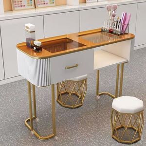 Juego de Mesas y Sillas para Salón de Belleza de Diseño Nuevo, Muebles para Estación de Manicura - Product Image 2
