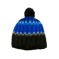 Bonnet tricoté personnalisé en jacquard épais à pompon, motif camouflage de personnage de dessin animé, 100 % acrylique, unisexe, numérique