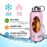 32oz 3-en-1 Portable petit chien bouteille d'eau en acier inoxydable chien bol mangeoire cadeau de noël pour les animaux de compagnie et les chats en plein air