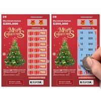 Jeu de loterie à gros prix avec billets à gratter personnalisés, conception sur mesure, impression sur écran, carton/carton duplex