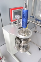 Reactor de Vidrio de Alta Presión TKA (Olla de Reacción), Recipiente a Presión, Motor, Equipo de Laboratorio Semiautomático, Control PLC, 2L/5L/10L