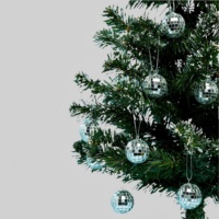 MEICHUANGHUI Heißer Verkauf Magische Roségold Glas Hängende Discokugel Neuheit Hängende Spiegel-Discokugel Coole Weihnachtsdekoration