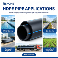 Tuyau d'eau PN10 SDR 17 SDR 11, prix d'usine, tubes résistants aux UV, tuyau HDPE pour l'eau