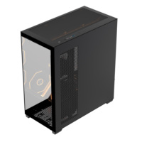 Boîtier d'ordinateur gamer Full View, modèle compatible avec refroidissement liquide 360 mm, design pour l'installation de refroidissement liquide, cabinet EATX avec USB 3.0