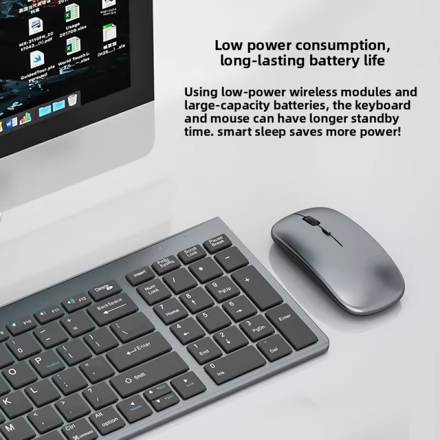 2026 Hot Sale Slim Wireless Keyboard Mouse Set No Light Quiet Operation All-in-One Design for Desktop PCs/Laptops Office