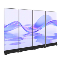 Pantalla LED P2.5 de paso fino, plegable y móvil, de alto brillo, con unión de video wall multipantalla