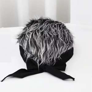 Chapeau Crâne Amusant à Pointes avec Logo Personnalisé, Chapeau Perruque Réglable, Chapeaux de Cheveux Nouveauté Halloween pour Hommes - Product Image 2