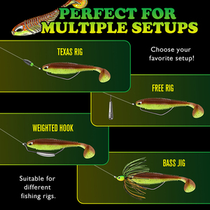 Leurres souples en plastique à queue de pagaie pour <span class=keywords><strong>la</strong></span> pêche au bar, à <span class=keywords><strong>la</strong></span> <span class=keywords><strong>truite</strong></span>, au crappie, au walleye en eau douce et salée, en rivière et en <span class=keywords><strong>lac</strong></span>, avec yeux 3D - Product Image 6