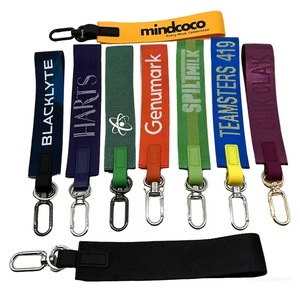 Logotipo personalizable de fábrica, cordón para teléfono móvil, riñonera Jacquard de nailon, correa de mano para llave, mismo estilo que <span class=keywords><strong>Lulu</strong></span> - Product Image 1