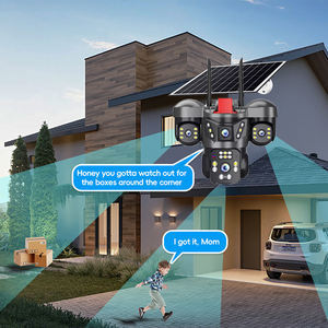 Caméra réseau ZCVision V380PRO à triple objectif, carte Micro SD et stockage cloud, caméras de vidéosurveillance AOV <span class=keywords><strong>4G</strong></span>/WIFI, caméra solaire - Product Image 4