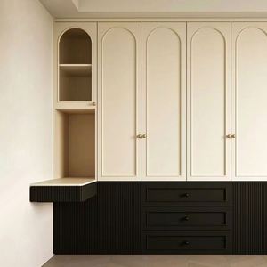 Armario de Dormitorio Principal de Estilo Americano Moderno, Clásico, con Superficie de Tablero Mate Avanzado y Espacio de Almacenamiento Múltiple - Product Image 2