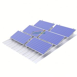 Système <span class=keywords><strong>solaire</strong></span> photovoltaïque professionnel ExtenSolar ER01 <span class=keywords><strong>Tesla</strong></span> Home 3Kw 5Kw 8Kw 10Kw connecté au réseau, montage sur toit plat en aluminium et acier inoxydable - Product Image 2