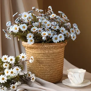 Magnifiques fleurs artificielles en soie à 9 têtes, couleur automne, pour la décoration de Noël, de la remise des diplômes et de la Saint-Valentin - Product Image 2