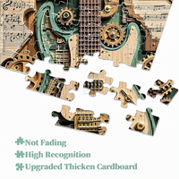 Puzzle de guitare steampunk en bois à 1000 pièces, kit de modélisme artisanal, décoration de bureau, cadeau
