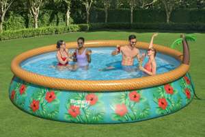 <span class=keywords><strong>Piscine</strong></span> gonflable Bestway 57416 Fast Set Paradise Plam 457 x 84 cm ronde hors sol avec pulvérisateur - Product Image 2