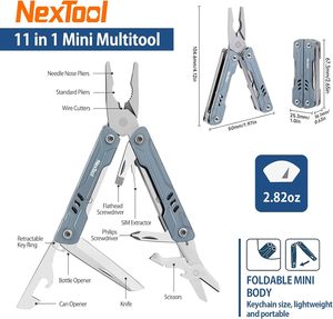 Porte-clés NexTool Sailor S11, pince multifonction compacte 11-en-1 avec couteau de poche, <span class=keywords><strong>ciseaux</strong></span>, tournevis, outils de bricolage légers pour le jardinage - Product Image 6