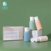 YAN Emballage 30ml Vide Orange Bleu Rose Main Lavage Du Visage Shampooing Cosmétique HDPE Bouteille En Plastique Boîte Flip Cap Voyage Quatre Pièces Ensemble