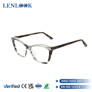 Montatura Ottica Unisex Personalizzabile con Logo, Stile Retrò <span class=keywords><strong>Vintage</strong></span>, in Acetato di Lusso, Resistente, con Lenti PC Bloccanti, Vendita all'Ingrosso - Product Image 1