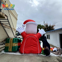 Tunnel gonflable personnalisé en forme de Père Noël avec boîtes cadeaux pour l'entrée des centres commerciaux, décoration publicitaire de Noël