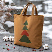 Sac en toile à cordon de serrage pour Noël, fourni par l'usine, en stock et personnalisable, pochette de rangement saisonnière en tissu pour la vente en gros