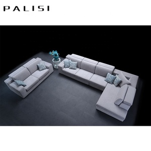 Ensemble de meubles canapés de salon modernes <span class=keywords><strong>pour</strong></span> villa ensemble de canapés d'angle de grande taille en forme de L avec <span class=keywords><strong>appui</strong></span>-<span class=keywords><strong>tête</strong></span> réglable - Product Image 4