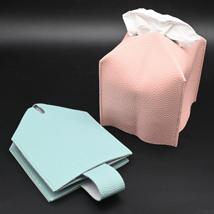 Высококачественный чехол для коробки с салфетками из искусственной кожи с текстурой под гальку, с мягким гибким дизайном, прочный держатель для салфеток для повседневного домашнего использования - Product Image 2