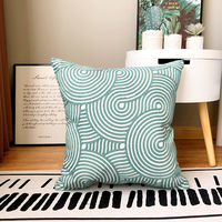 Housse de coussin personnalisée en usine, lin et polyester, impression par sublimation numérique, housse de coussin de canapé, taie d'oreiller pour la chambre
