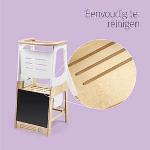 <span class=keywords><strong>Tour</strong></span> <span class=keywords><strong>d</strong></span>'<span class=keywords><strong>apprentissage</strong></span> en bois <span class=keywords><strong>Montessori</strong></span> 3-en-1 pour enfants avec tableau noir - Product Image 2