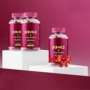 Gomitas de Vitamina D3 K2 con 10000 UI y Calcio 100mg - Vitamina D3 para Adultos - Vitamina K2 MK7 100mcg - Suplemento de Vitamina <span class=keywords><strong>D</strong></span> - Product Image 4