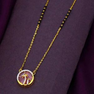 Mangalsutra de Oro con Diseño de Palmera para Mujer, Joyería India Tradicional y Elegante, Collar Étnico para Novia, Accesorio de Moda para Boda - Product Image 3