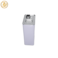 Boîte de peinture carrée en fer blanc multi-tailles avec couvercle à bec verseur, revêtement anti-corrosion et anti-fuite pour emballage d'encre, de colle et de produits chimiques industriels