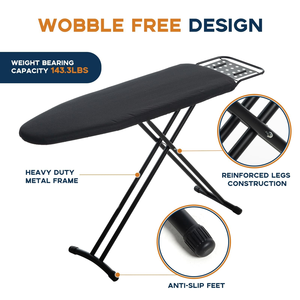 Sturdy Standing Ironing <b>Table</b> Heat Resistant Padded Ironing Board Portable Foldable Space Saving Ironing Rack with Iron Rest - Product Image 2