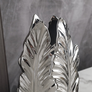 <span class=keywords><strong>Vase</strong></span> en céramique de plumes d'or de luxe moderne décor à la maison pour le cadeau d'anniversaire de mariage de bureau de Table de salon - Product Image 3