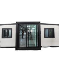 Maison conteneur de luxe en acier léger, pliable et extensible, de haute qualité, au design moderne, étanche et isolée pour l'extérieur
