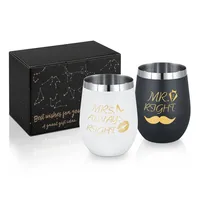 Mug en acier inoxydable avec boîte cadeau - Vaisselle à cocktail pour Martini, Mojito, boissons mélangées, bar, fête, bière, vin - Verre de 5 à 10 cm de diamètre