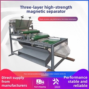 Nhiều lớp tách từ mạnh mẽ Băng tải con lăn từ tính khô <span class=keywords><strong>separator</strong></span> cho cát thạch anh đa tinh thể silicon sắt - Product Image 3