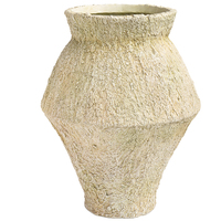 Pots de fleurs et support de présentation en béton texturé beige, écologiques, durables, modernes, pour l'intérieur et l'extérieur, pour la maison et le jardin