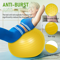 Accessoires de fitness durables, équipement de salle de sport à domicile, ballon de yoga anti-éclatement en PVC, 55-85 cm