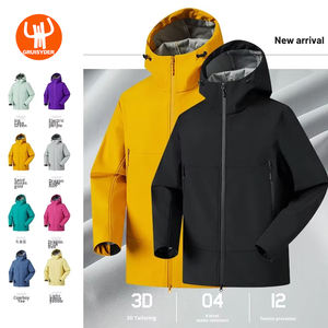 Giacca Softshell con Cappuccio per Sport all'Aperto con Cerniera Traspirante Tre-Prove Nuova Casual Antivento Impermeabile per <span class=keywords><strong>Uomo</strong></span> e Donna - Product Image 1