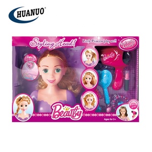 Filles mode princesse maquillage vinyle <span class=keywords><strong>coiffure</strong></span> jouets en plastique style <span class=keywords><strong>poupée</strong></span> tête - Product Image 1