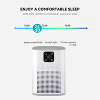 Mini plug-in personnel moderne ménage intelligent meilleur purificateur d'air hepa 13 avec filtre à charbon actif hepa filtre à air