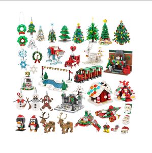 <span class=keywords><strong>Série</strong></span> de Noël Train Arbre de Noël Terreur MOC Décoration Briques Cadeau Briques de construction DIY Ensembles Jouets Enfants - Product Image 1