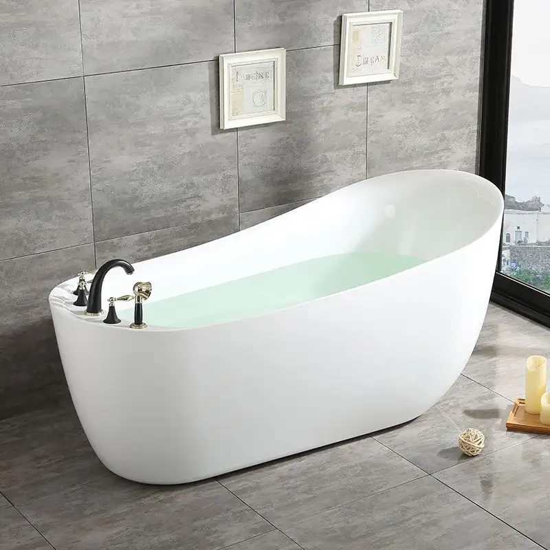 Modernes Interieur Free Stand Alone Acryl Badewanne Badewanne Badezimmer Freistehende Alone Ein weich badewannen