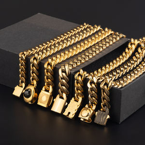 מותאם אישית אישית 6 מ "מ-היפ הופ 18 מ" מ "מ-היפ הופ 18 ק" מ שרשרת מתכת מצופה זהב 18K - Product Image 1